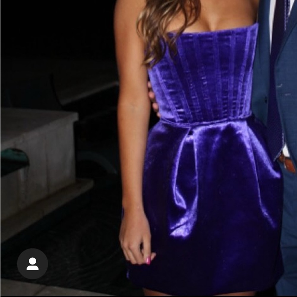 BRONX & BANCO Elegant Purple Velvet Dress